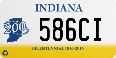 IN license plate 586CI