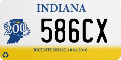 IN license plate 586CX