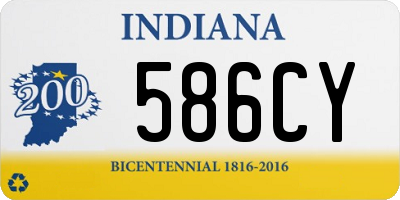 IN license plate 586CY
