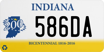 IN license plate 586DA