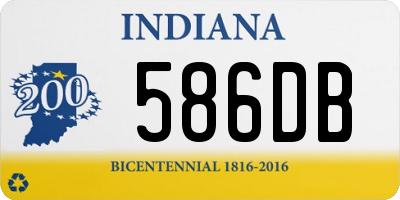 IN license plate 586DB