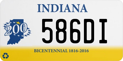 IN license plate 586DI