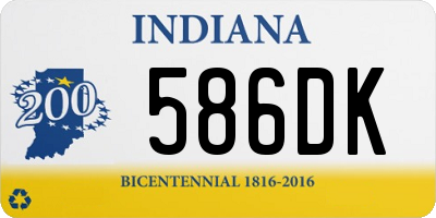 IN license plate 586DK