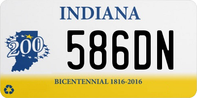 IN license plate 586DN