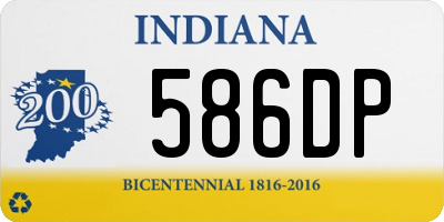 IN license plate 586DP