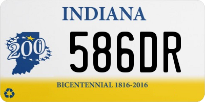 IN license plate 586DR