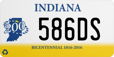 IN license plate 586DS