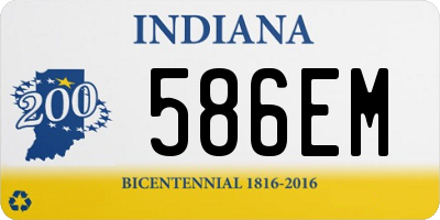 IN license plate 586EM