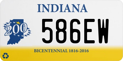 IN license plate 586EW