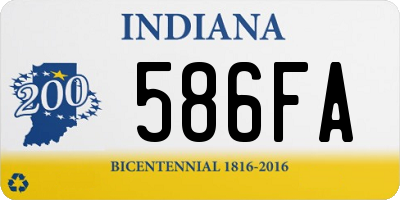 IN license plate 586FA