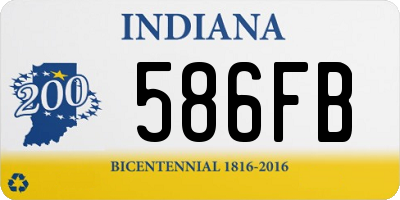 IN license plate 586FB