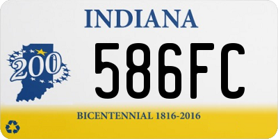 IN license plate 586FC