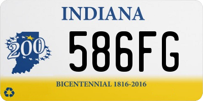 IN license plate 586FG