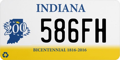 IN license plate 586FH