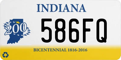 IN license plate 586FQ