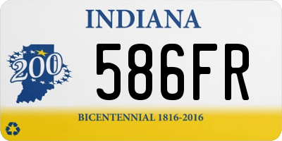 IN license plate 586FR