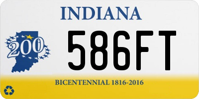 IN license plate 586FT