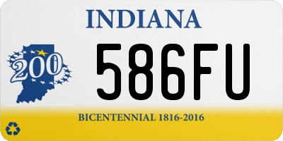 IN license plate 586FU