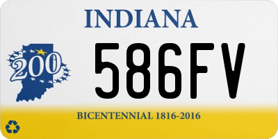 IN license plate 586FV