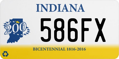 IN license plate 586FX