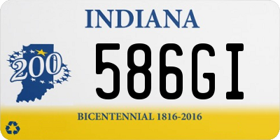 IN license plate 586GI