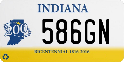 IN license plate 586GN