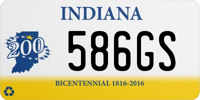 IN license plate 586GS