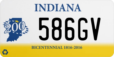 IN license plate 586GV