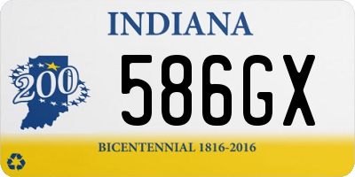 IN license plate 586GX