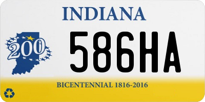 IN license plate 586HA