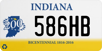 IN license plate 586HB