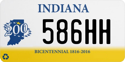 IN license plate 586HH