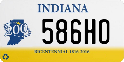 IN license plate 586HO