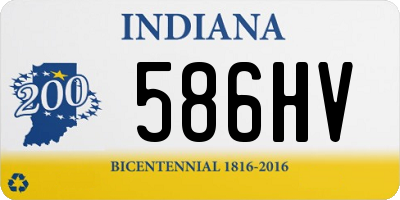 IN license plate 586HV