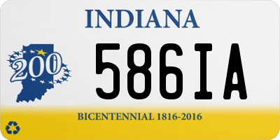 IN license plate 586IA