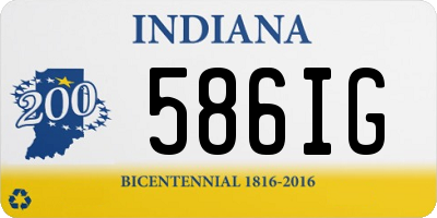 IN license plate 586IG