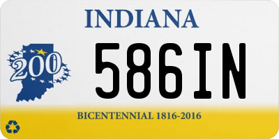 IN license plate 586IN