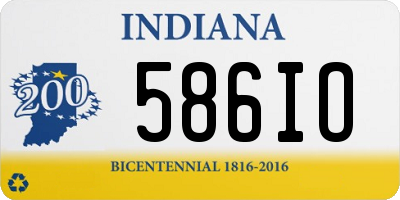 IN license plate 586IO