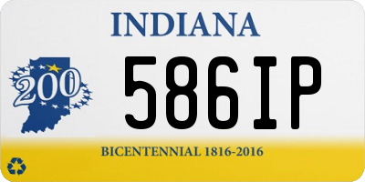 IN license plate 586IP