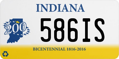 IN license plate 586IS