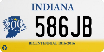 IN license plate 586JB