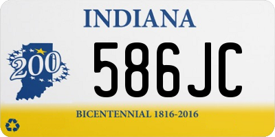 IN license plate 586JC