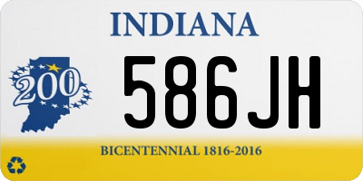 IN license plate 586JH