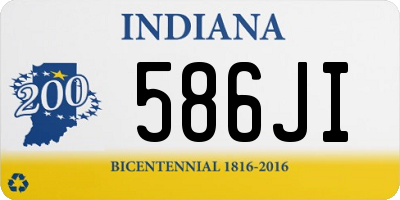 IN license plate 586JI