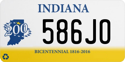 IN license plate 586JO