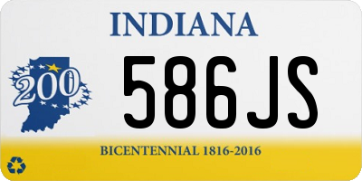 IN license plate 586JS