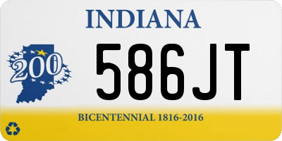 IN license plate 586JT