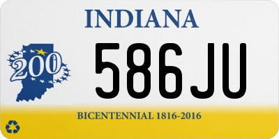 IN license plate 586JU