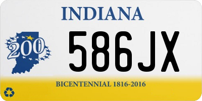 IN license plate 586JX