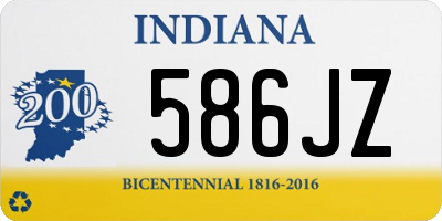 IN license plate 586JZ